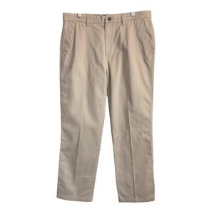 🔴 4/$15 St. John’s Bay Men’s 38 Iron-Free Khaki Tan Pants Slacks size 38x32 EUC